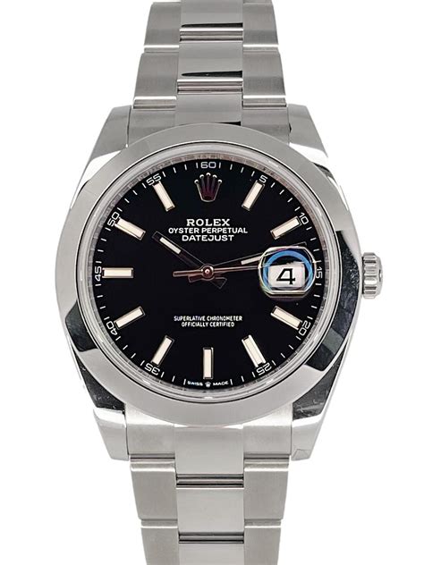 rolex datejust black 41|Rolex Datejust 41 smooth bezel.